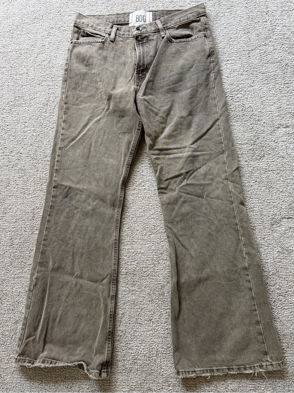 BDG Slacker Fit 30/30 Olive Green Jeans